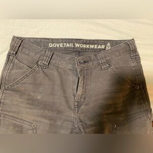 Dovetail workwear Britt Utility Dark Grey canvas pant